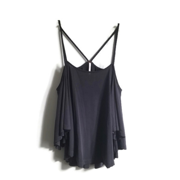 Free People Tops - Free People camisole top slip cold shoulders gray sz XS
